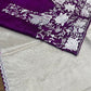 WHITE COLOUR CHANDERI SAREE WITH RAW SILK UNSTITCHED PARSI EMBROIDERED BLOUSE BY SIDDHAIKA - Kothari Sons