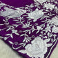 WHITE COLOUR CHANDERI SAREE WITH RAW SILK UNSTITCHED PARSI EMBROIDERED BLOUSE BY SIDDHAIKA - Kothari Sons