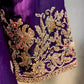 PURPLE COLOUR CHINON SHARARA SUIT EMBELLISHED WITH RESHAM & ZARI WORK