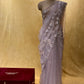 PASTEL PEACH ORGANZA TISSUE HAND EMBROIDERED SAREE EMBELLISHED WITH SEQUINS & CUTDANA WORK