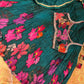 ( DELIVERY IN 15-20 DAYS ) TEAL BLUE COLOUR CREPE SILK SKIRT WITH CROP TOP BLOUSE EMBELLISHED WITH CUTDANA WORK