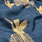 BLUE COLOUR ART TUSSAR SILK SAREE EMBELLISHED WITH RESHAM EMBEROIDERY