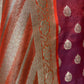 WINE COLOR BANARASI PURE SILK UNSTITCHED SUIT EMBELLISHED WITH ZARI WEAVES