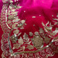SHADED PURE CHIFFON HAND EMBROIDERED SAREE WITH CREPE SILK UNSTITCHED BLOUSE EMBELLISHED WITH AARI & SEQUINS WORK ( DELIVERY IN 30 DAYS ) - Kothari Sons
