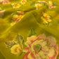OLIVE COLOUR CHIFFON PRINTED SAREE WITH UNSTITCHED CHINON BLOUSE - Kothari Sons