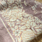 PURPLE COLOUR TUSSAR SILK SAREE  EMBELLISHED WITH KATHA WORK