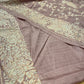 PURPLE COLOUR TUSSAR SILK SAREE  EMBELLISHED WITH KATHA WORK