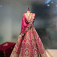 BURGUNDY COLOUR SILK  BRIDAL LEHENGA EMBELLISHED WITH ZARDOZI EMBROIDERY