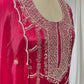 RED COLOUR CHINON SHARAR SUIT WITH BEADS & KARDHANA EMBROIDERY