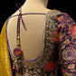 YELLOW COLOUR DOLA SILK READYMADE BLOUSE SAREE EMBELLISHED WITH SEQUINS & ZARDOZI WORK ( UNSTITCHED BLOUSE INCLUDE )