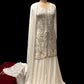IVORY COLOUR CHINON SHARARA SUIT EMBELLISHED WITH BEADS SEQUINS WORK
