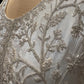 IVORY COLOUR CHINON SHARARA SUIT EMBELLISHED WITH BEADS SEQUINS WORK