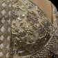 IVORY COLOUR GEORGETTE SKIRT WITH READYMADE CROP-TOP & NET DUPATTA EMBELLISHED WITH KARDHANA BEADS & SEQUINS WORK