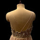 PEACH COLOUR TISSUE GOWN EMBELLISHED WITH KARDHANA & SEQUINS WORK