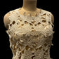IVORY COLOUR ORGANZA PLAZZO WITH CROP TOP & CUT WORK KURTA EMBELLISHED WITH KARDHANA WORK