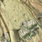 PASTEL PARROT GREEN COLOR TANT DHAKAI JAMDANI UNSTITCHED SUIT SET