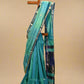 SHADES OF TURQUOISE HANDWOVEN MAHESHWARI SAREE
