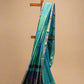 SHADES OF TURQUOISE HANDWOVEN MAHESHWARI SAREE