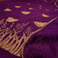 PURPLE BUTTERFLY-THEMED UNSTITCHED SUIT SET WITH ORGANZA DUPATTA