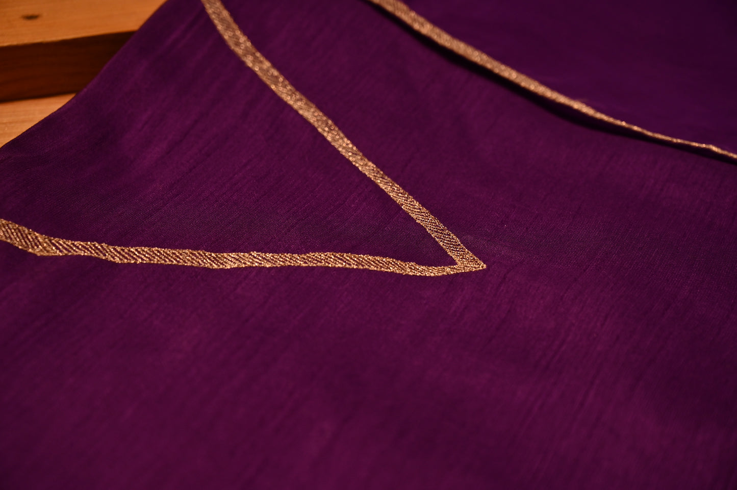 PURPLE BUTTERFLY-THEMED UNSTITCHED SUIT SET WITH ORGANZA DUPATTA