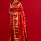 RED COLOUR PURE KANJIVARAM SILK SAREE EMBELLISHED WITH ZARI WEAVEEY25 DAY)Y25