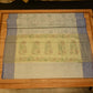 DUSTY AQUA BLUE COLOUR POWERLOOM CHANDERI SAREE WITH IKAT WEAVE PATTERN AND CONTRAST BORDER