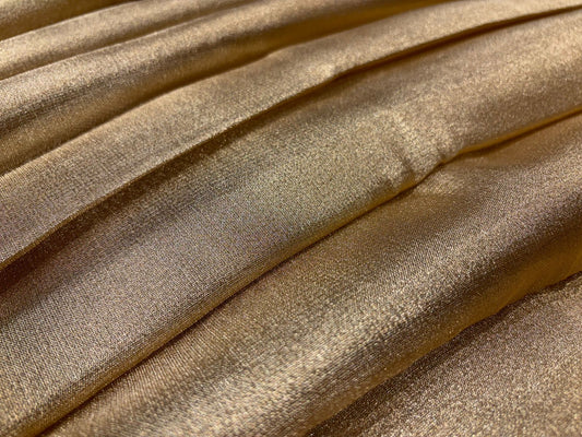 PLAIN GOLDEN TISSUE SAREE WITH TASSEL