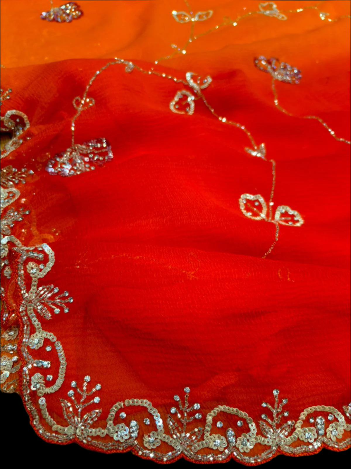 Embroidered saree