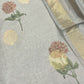 MISTY GREY PRINTED ZARI MUNGA COTTON UNSTICHED SUIT