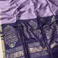 LAVENDER COLOUR KANJIVARAM SILK SAREE EMBELLISHED WITH ZARI BORDER