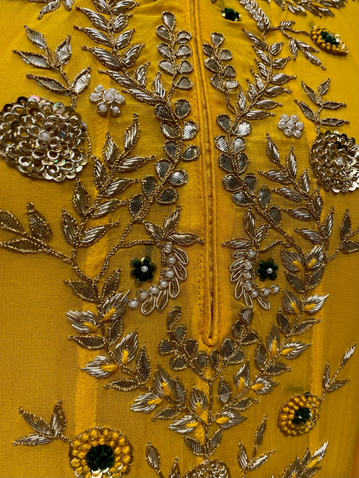 Designer Suit Semi-Stitched Chanderi Silk Gota Patti Work Dress Material |  Udaan - B2B Buying for Retailers