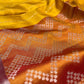 YELLOW COLOURE PURE KANJIVARAM SILK SAREE WITH ZARI BORDER & CONTRAST PALLA