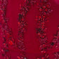RED COLOUR HAND EMBROIDERED NET BALL GOWN EMBELLISHED WITH SEQUINS, CUTDANA & BEADS WORK