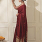 MAROON COLOUR MODAL SILK SAREE WITH BANARASI PALLA