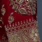 MAROON COLOUR RAW SILK BRIDAL HAND EMBROIDERED LEGENGA WITH READYMADE BLOUSE & NET DUPATTA EMBELLISHED WITH AARI, ZARDOZI & SEQUINS WORK