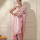 PINK COLOUR, SILVER ZARI BROCADE SAREE