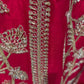 RED COLOUR SILK BRIDAL EMBROIDERED LEHENGA WITH UNSTITCHED BLOUSE & NET DUPATTA EMBELLISHED WITH  ZARDOZI AND BEAD WORK