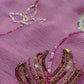 SHADED MAUVE COLOUR PURE PLATINUM CHIFFON HAND EMBROIDERED SAREE WITH CREPE SILK BLOUSE EMBELLISHED WITH SEQUINS WORK