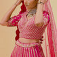 RANI HAND-EMBROIDERED BRIDAL LEHENGA WITH READYMADE BLOUSE, NET DUPATTA & EMBROIDERED TASSELS