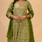 MEHENDI GREEN EMBROIDERED SHARARA SET WITH DUPATTA