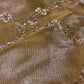 GOLDEN COLOUR MACLINO HAND EMBROIDERED SAREE EMBELLISHED WITH ZARDOZI & SEQUINS WORK ( DELIVERY IN 55 -60 DAYS )