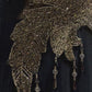 BLUE COLOUR CHINON HAND EMBROIDERED GOWN EMBELLISHED EITH BEADS WORK