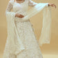 IVORY EMBROIDERED LEHENGA SET WITH SEQUINS & BEADWORK