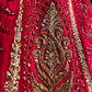 ( DELIVERY IN 40 DAYS ) BURGUNDY COLOUR BRIDAL SILK LEHENGA EMBELLISHED WITH CUT DANA & ZARDOZI EMBROIDERY
