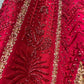 ( DELIVERY IN 40 DAYS ) BURGUNDY COLOUR BRIDAL SILK LEHENGA EMBELLISHED WITH CUT DANA & ZARDOZI EMBROIDERY