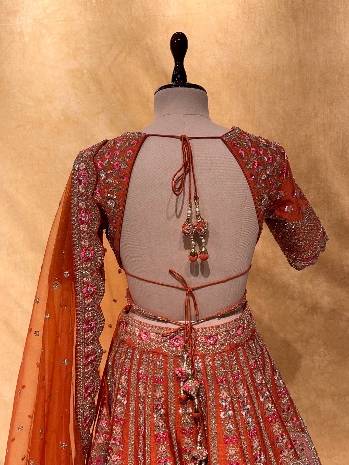 PASTEL GREY DESIGNER LEHENGA CHOLI SET - RENT