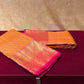 ORANGE COLOUR KANJIVARAM SILK SAREE WITH CONTRAST BORDER & ZARI WEAVE