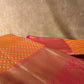 ORANGE COLOUR KANJIVARAM SILK SAREE WITH CONTRAST BORDER & ZARI WEAVE